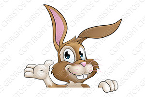 Easter Bunny Rabbit Cartoon, an Illustration by Christos Georghiou