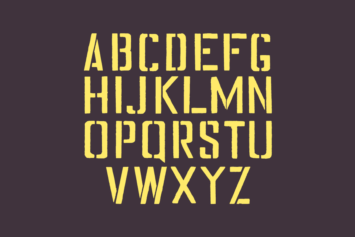 Stencil english alphabet (!vector!)