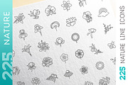 Line Nature Icons Set, an Outline Icon by Tettygreen (Thumbnail 2 of 16)