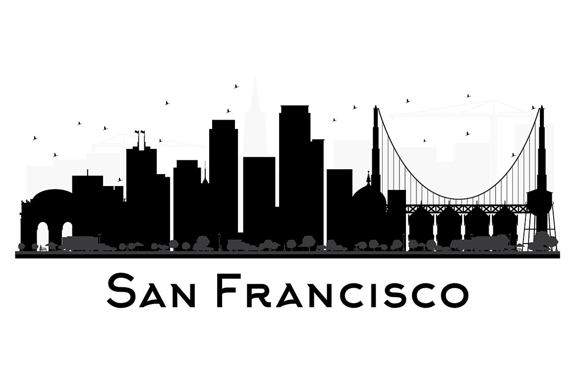 San Francisco City Silhouette by Booblgum  Creative Market