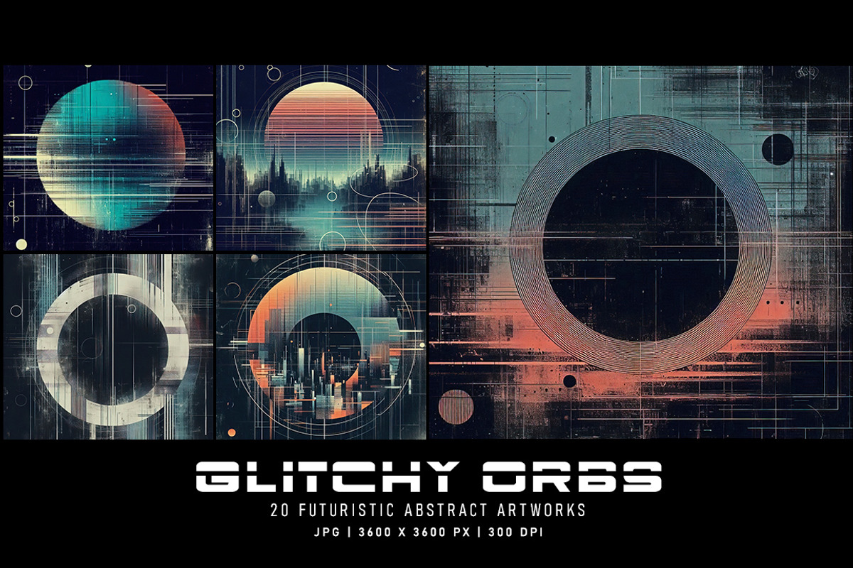 Glitchy Orbs, a Background Graphic by Digital Art Creations (Photo 4 of 8)
