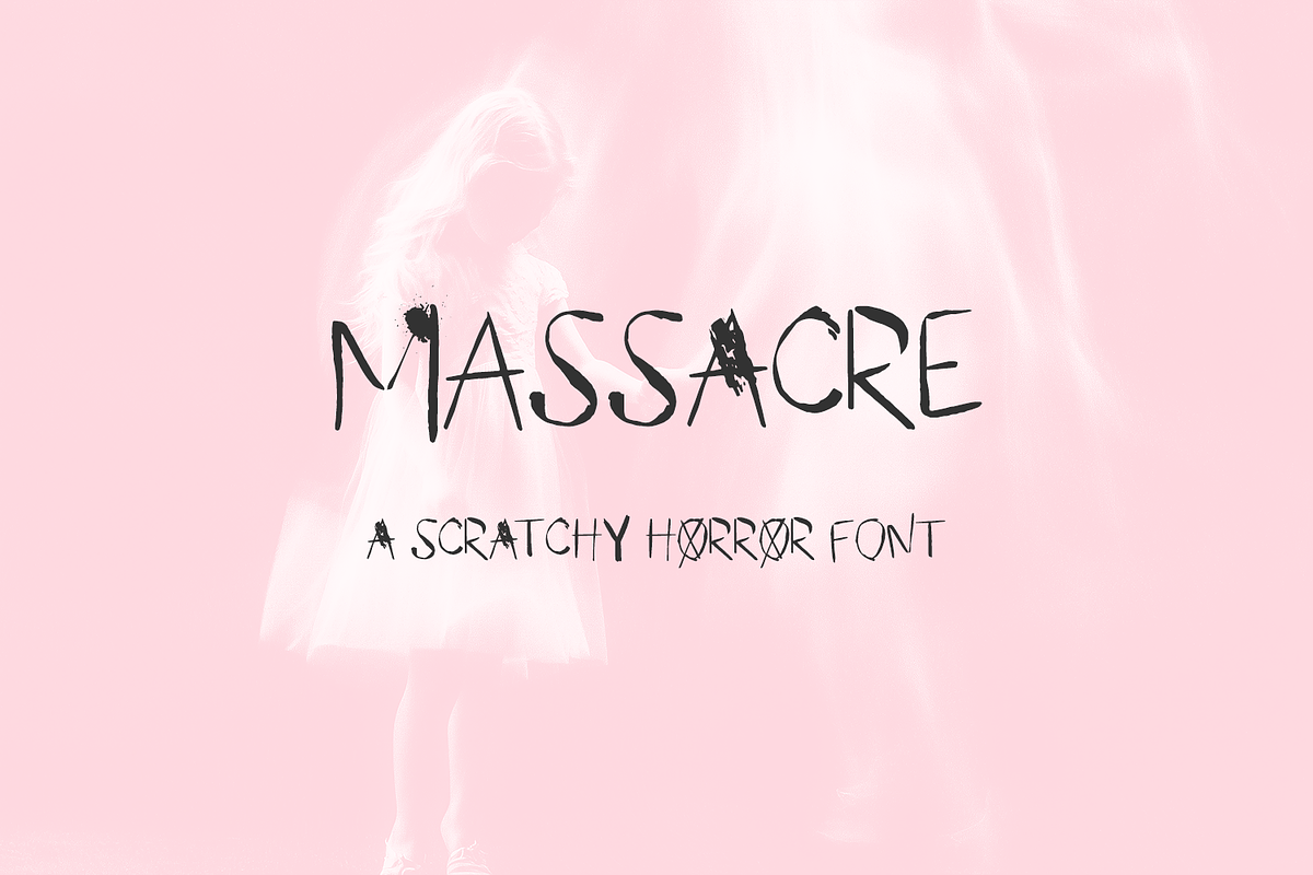 Massacre Horror Font, a Handwritten Font by Beck McCormick (Photo 1 of 10)