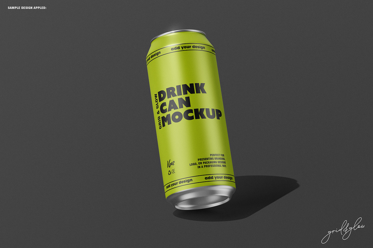 4PSD Drink Can Mockup - 16oz / 473ml, a Packaging Mockup by Grid&Glow (Photo 6 of 8)