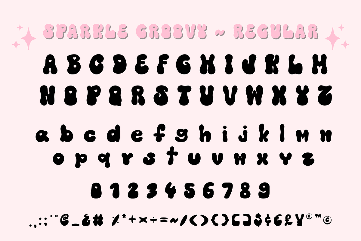 Sparkle Groovy Cute Decorative Font, a Font by Kanink Studio (Photo 10 of 13)