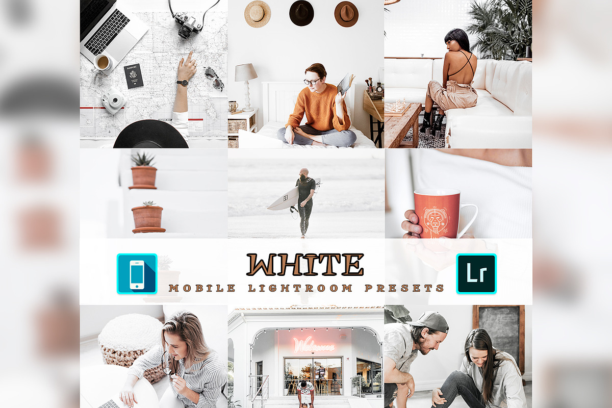 3 Mobile Lightroom Presets White
