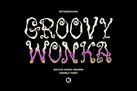 GF Wonka Rough Handdrawn Swirly Font