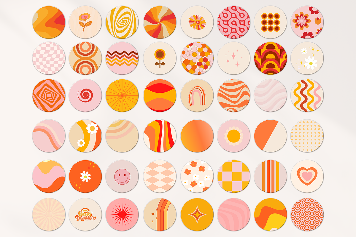 Retro Instagram Highlight Covers, a Social Media Template by Boltik Studio (Photo 4 of 11)