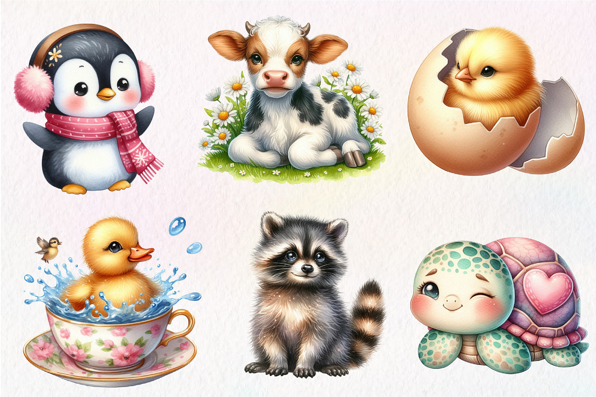 Baby Animal Nursery Sublimation, an Illustration by CreationArt (Photo 3 of 5)