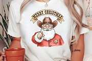 Merry Christmas Cowboy Santa Sublima, an Illustration by Libby Wishes (Thumbnail 4 of 6)