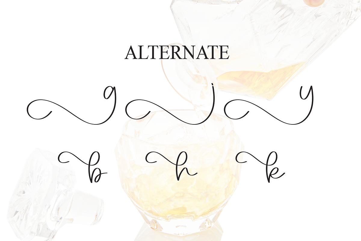 Whiskey | Script Font, a Handwritten Font by Scratchones (Photo 8 of 9)