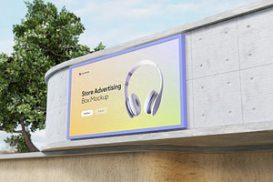 Store Advertising Box Mockup