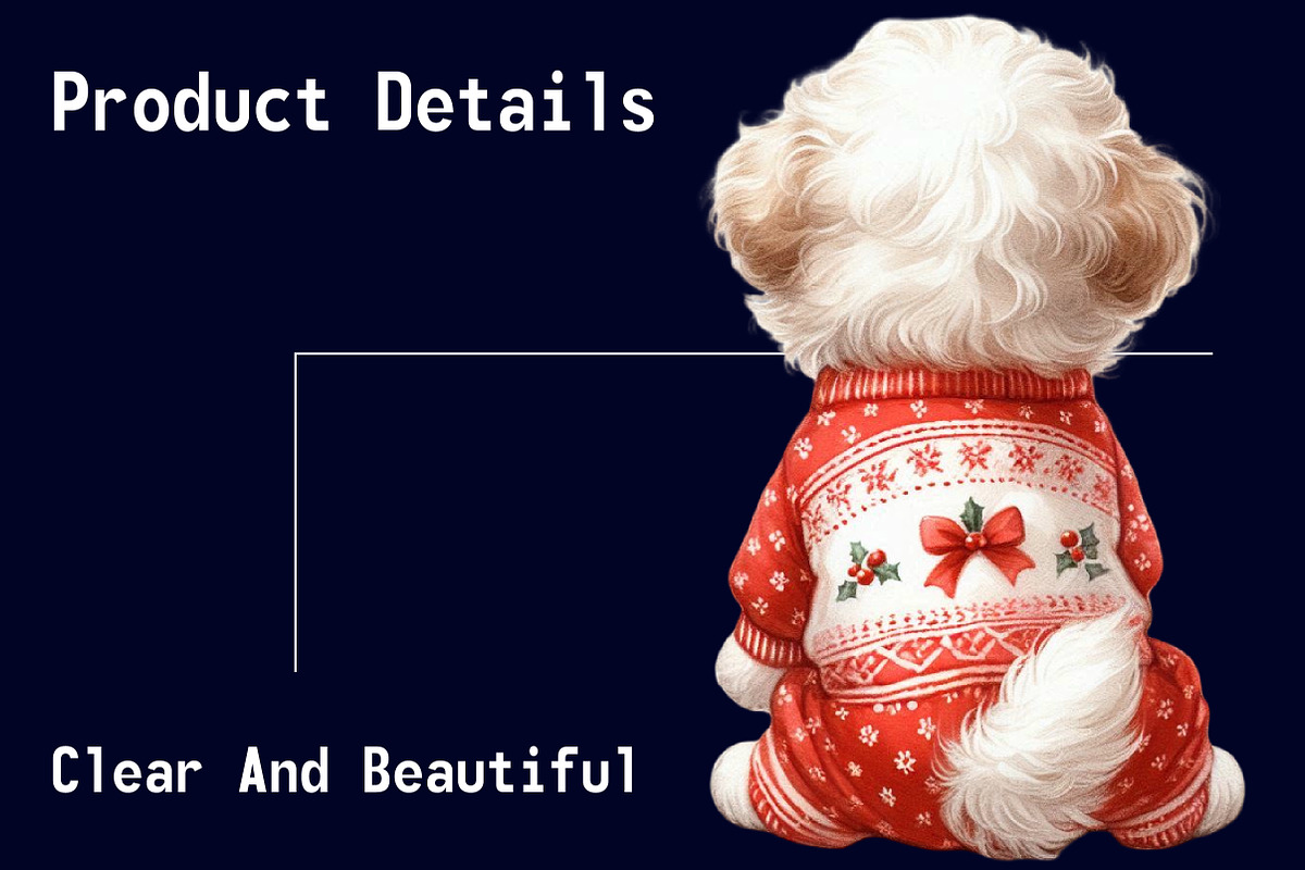 Funny Christmas Dog from Behind, a Seasonal Illustration by CitraGraphics (Photo 6 of 6)