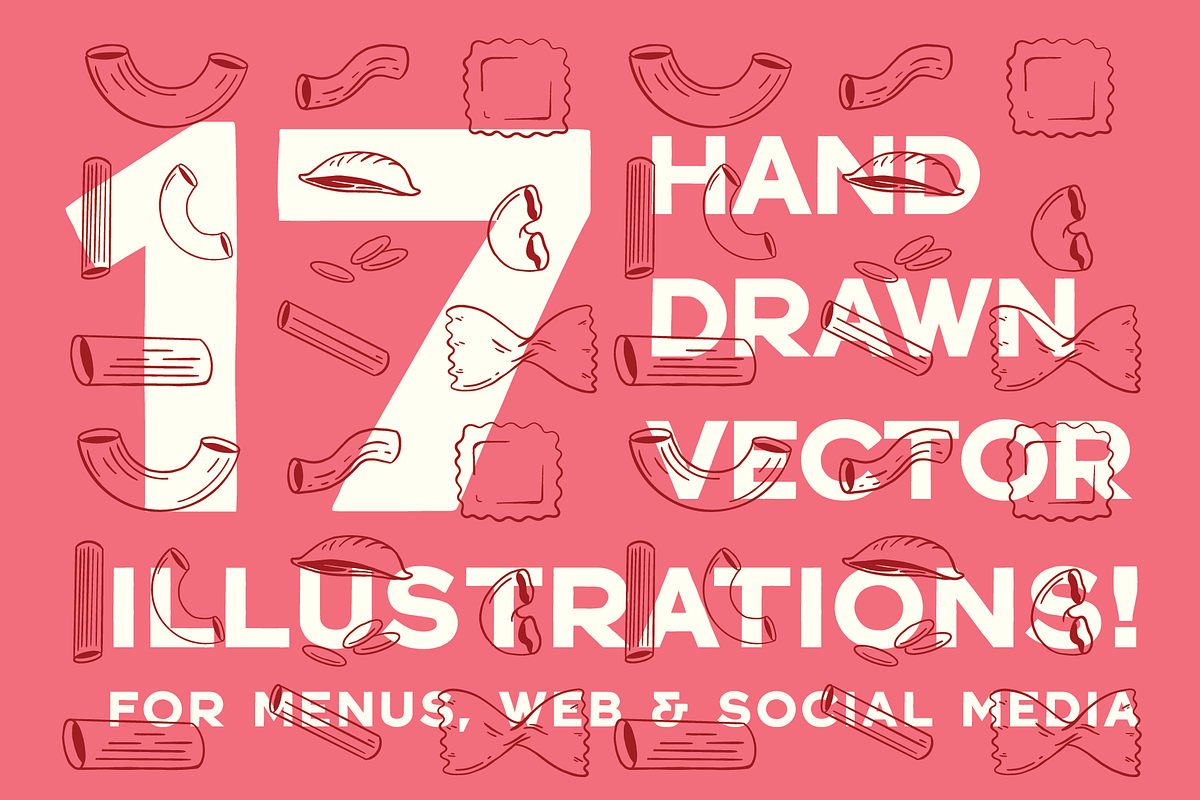 Vector Pasta Illustrations, an Illustration by No Good Company (Photo 2 of 3)