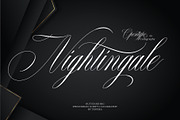 Nightingale, a Script Font by Teweka (Thumbnail 1 of 10)