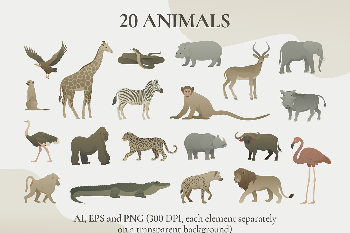 Exotic Animals of Africa Collection, an Object Graphic by Wild and Wonder by Ana (Photo 2 of 4)