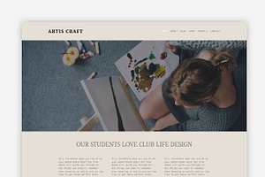 Artis Craft WordPress Theme, a WordPress Template by Your Theme Shop
