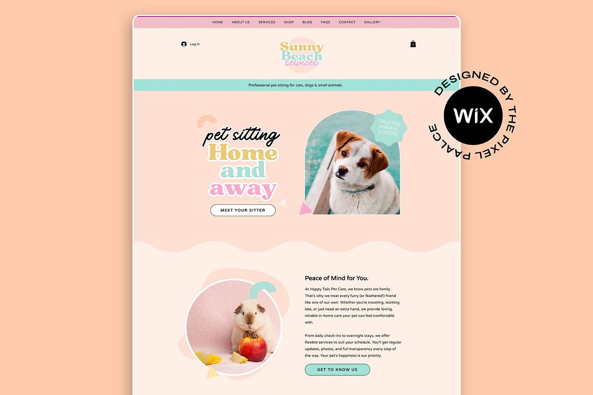 Wix Website Template - Sunny Beach, a Wix Template by The Pixel Palace (Photo 1 of 10)