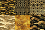 Gold Waves Seamless Patterns, a Pattern Graphic by PrintablesByFranklyn (Thumbnail 2 of 4)