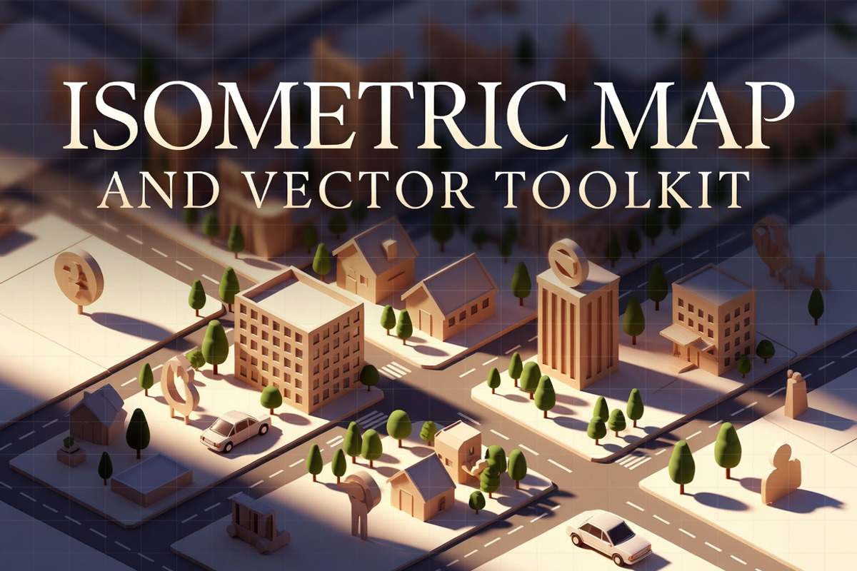 Isometric Map Vector Toolkit AI, an Object Graphic by Dreamanart (Photo 3 of 3)