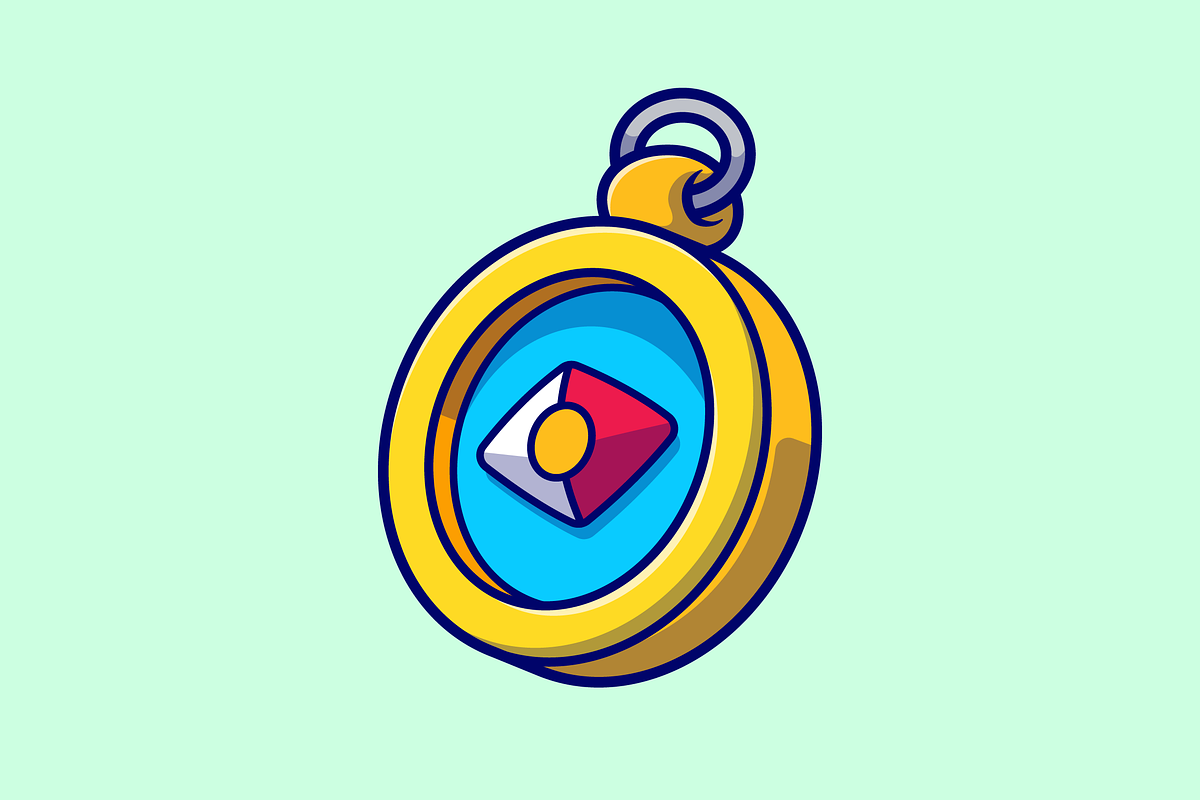 Compass Floating Cartoon, a Technology Illustration by Catalyst Labs (Photo 2 of 3)