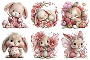 Whimsical Easter Bunny Clipart, an Illustration by Daily.Designs (Thumbnail 6 of 8)