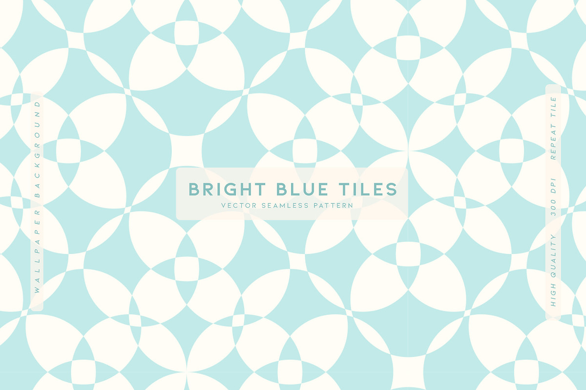 Bright Blue Tiles, a Pattern Graphic by MalyskaStudio (Photo 1 of 5)