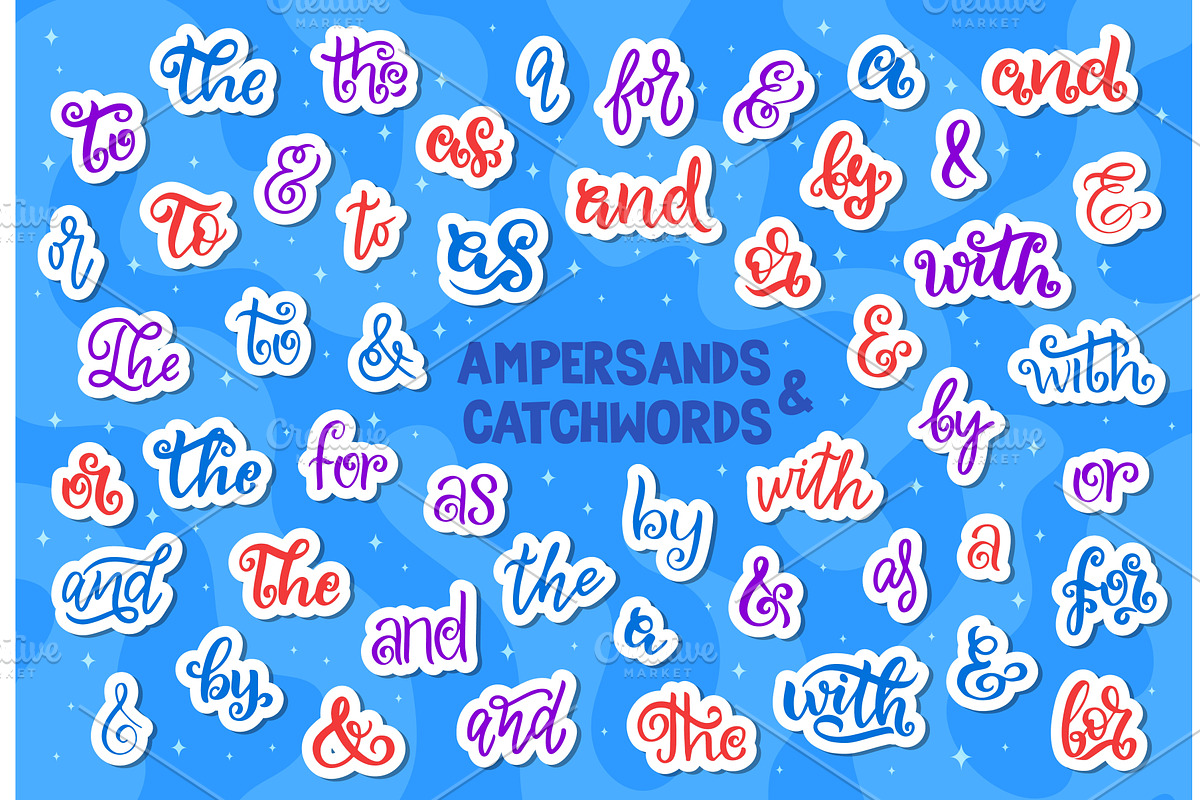 Ampersand and catchword, a Decorative Illustration by Vector Tradition