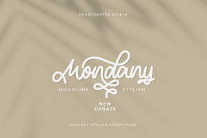 Mondany Monoline Font (Updated!)