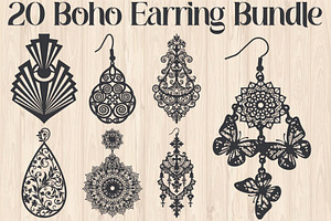 Ornamental Earring SVG Bundle, an Object Graphic by Designer_Momina