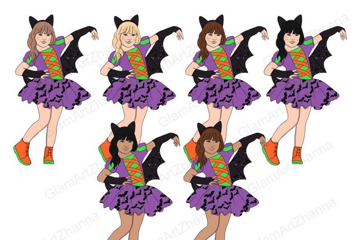 Boo Girls And Children Clipart, a Person Illustration by GlamArtZhanna (Photo 4 of 5)