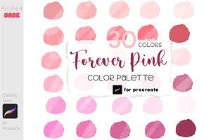 Pink Color Palette Swatch Art Sweety