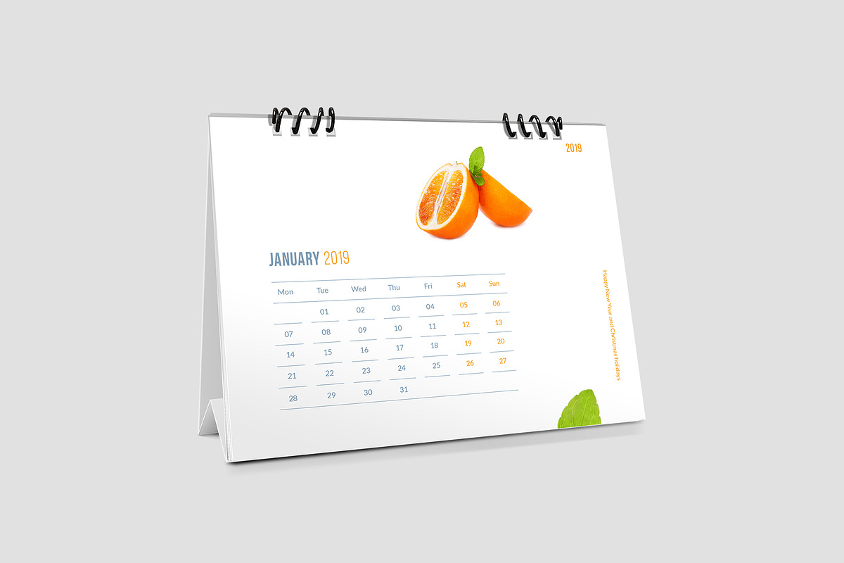 Desk Calendar for 2019, a Stationery Template by Vepix (Photo 2 of 13)
