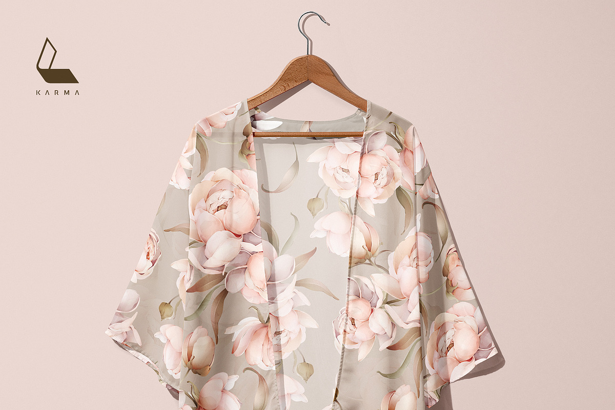 Peonies | Seamless pattern, a Pattern Graphic by Karma (Photo 6 of 15)