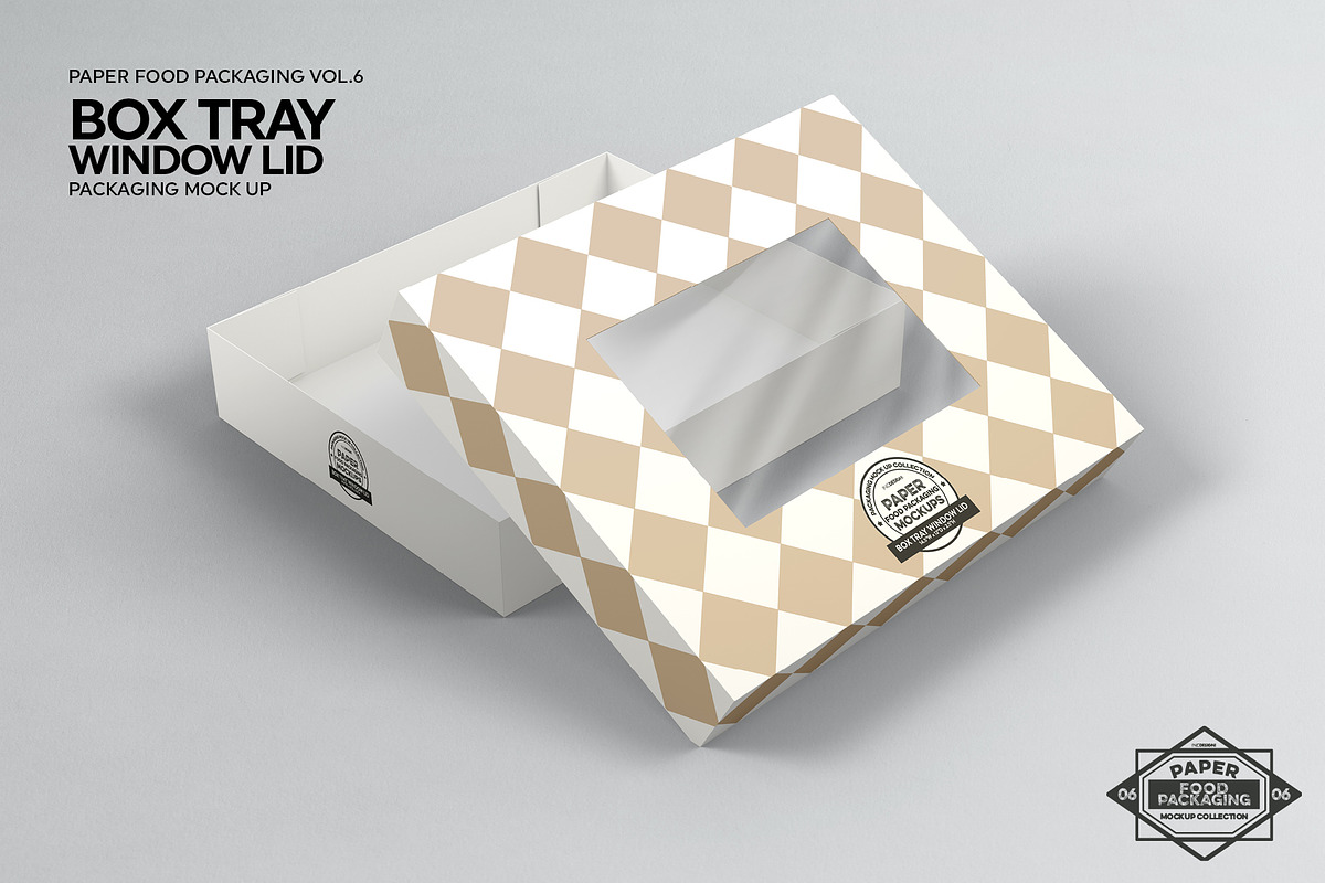 Box Tray Window Lid Packaging Mockup, a Packaging Mockup by INCDesign (Photo 5 of 6)