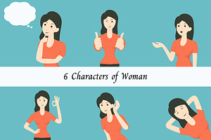 Woman in 6 gestures