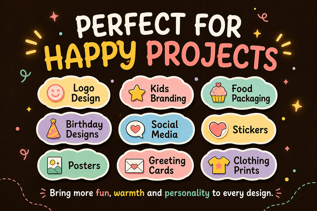 Smiley Pop – Playful Display Font, a Handwritten Font by Wow Magic (Photo 2 of 6)