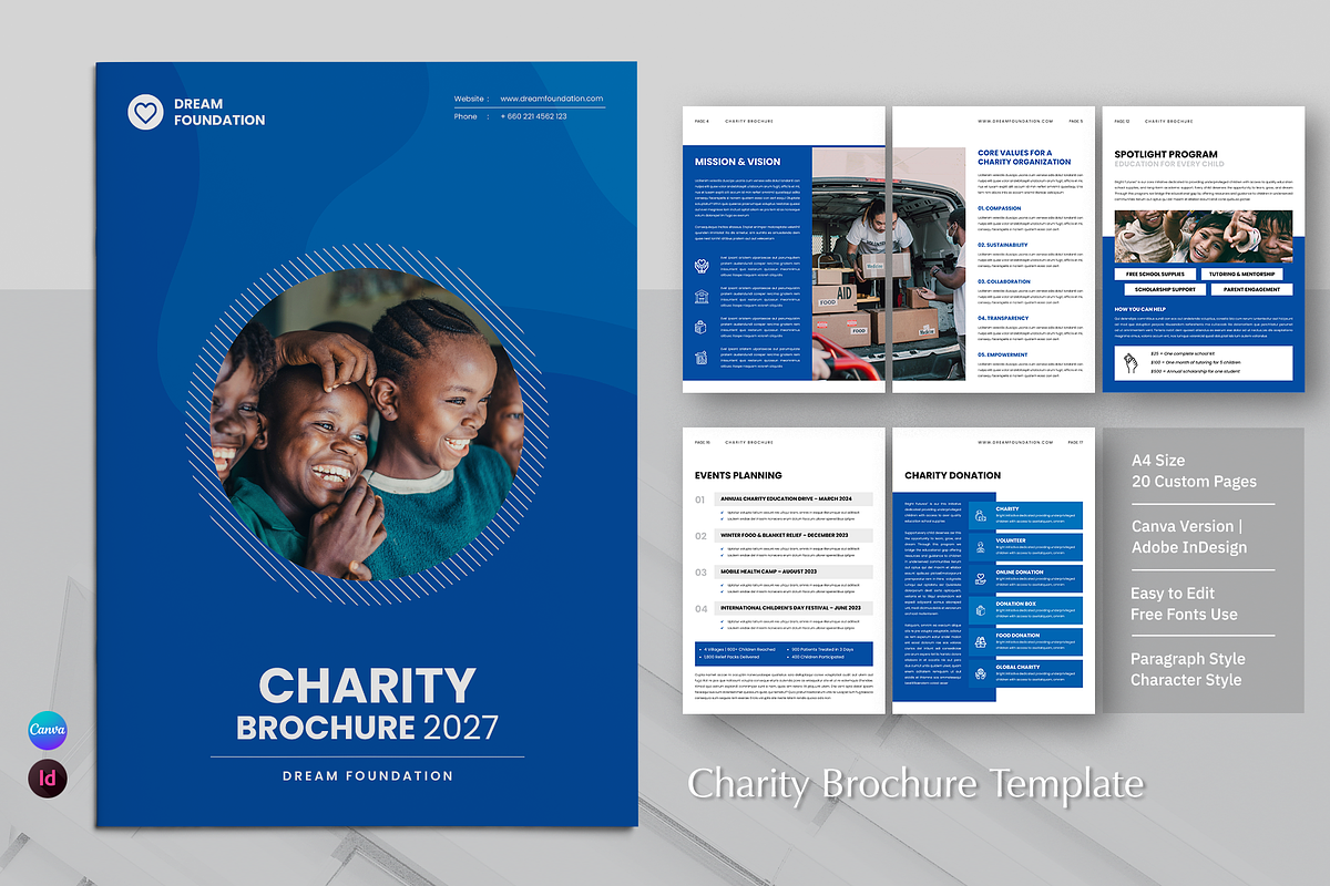 Charity Brochure | Canva, a Brochure Template by ArtisticLand (Photo 3 of 8)