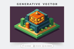 A vibrant isometric illustration of, a Graphic by SouravDesign