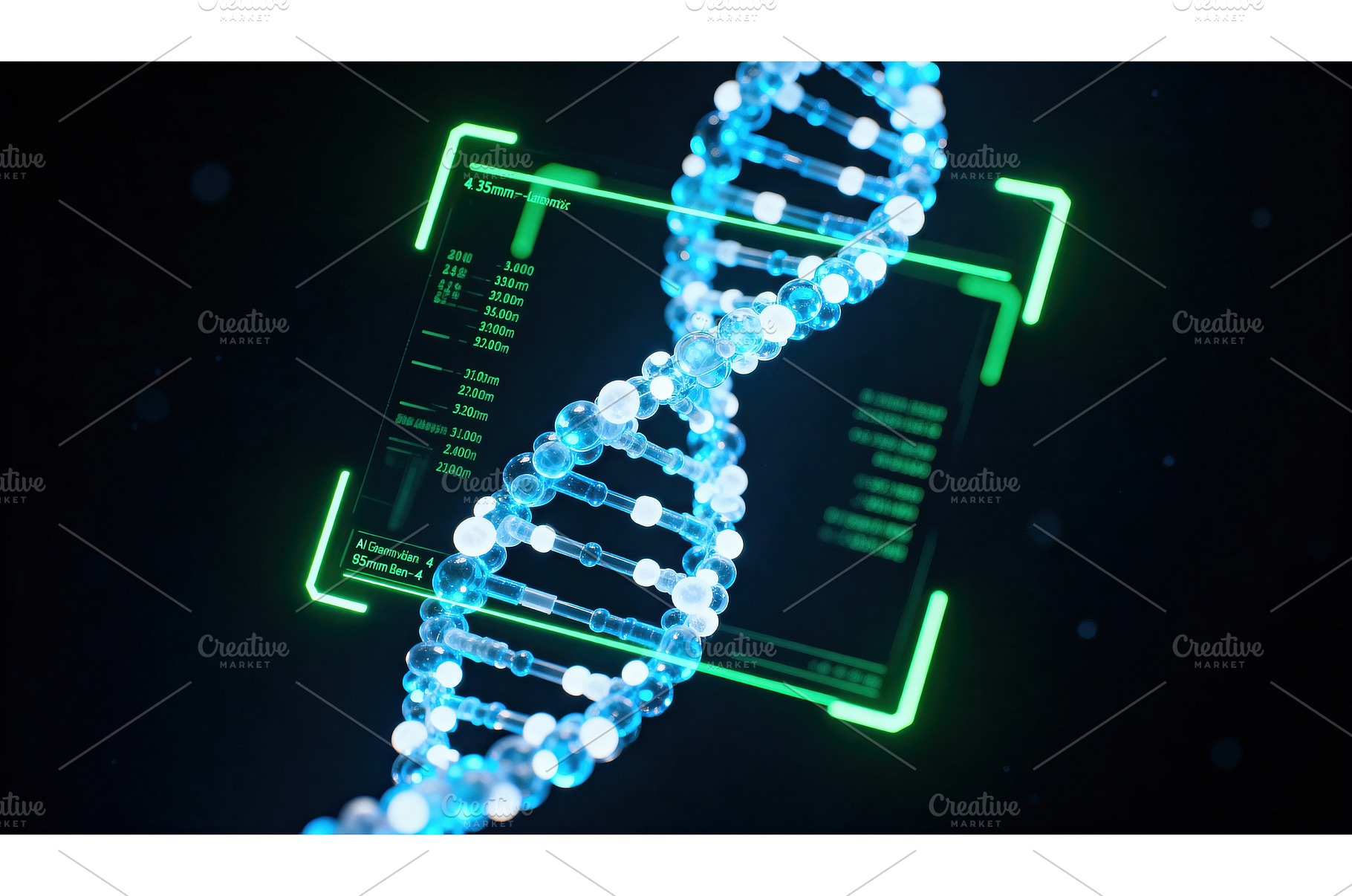 DNA double helix highlighted by neon, a Technology Photo by tilialucida