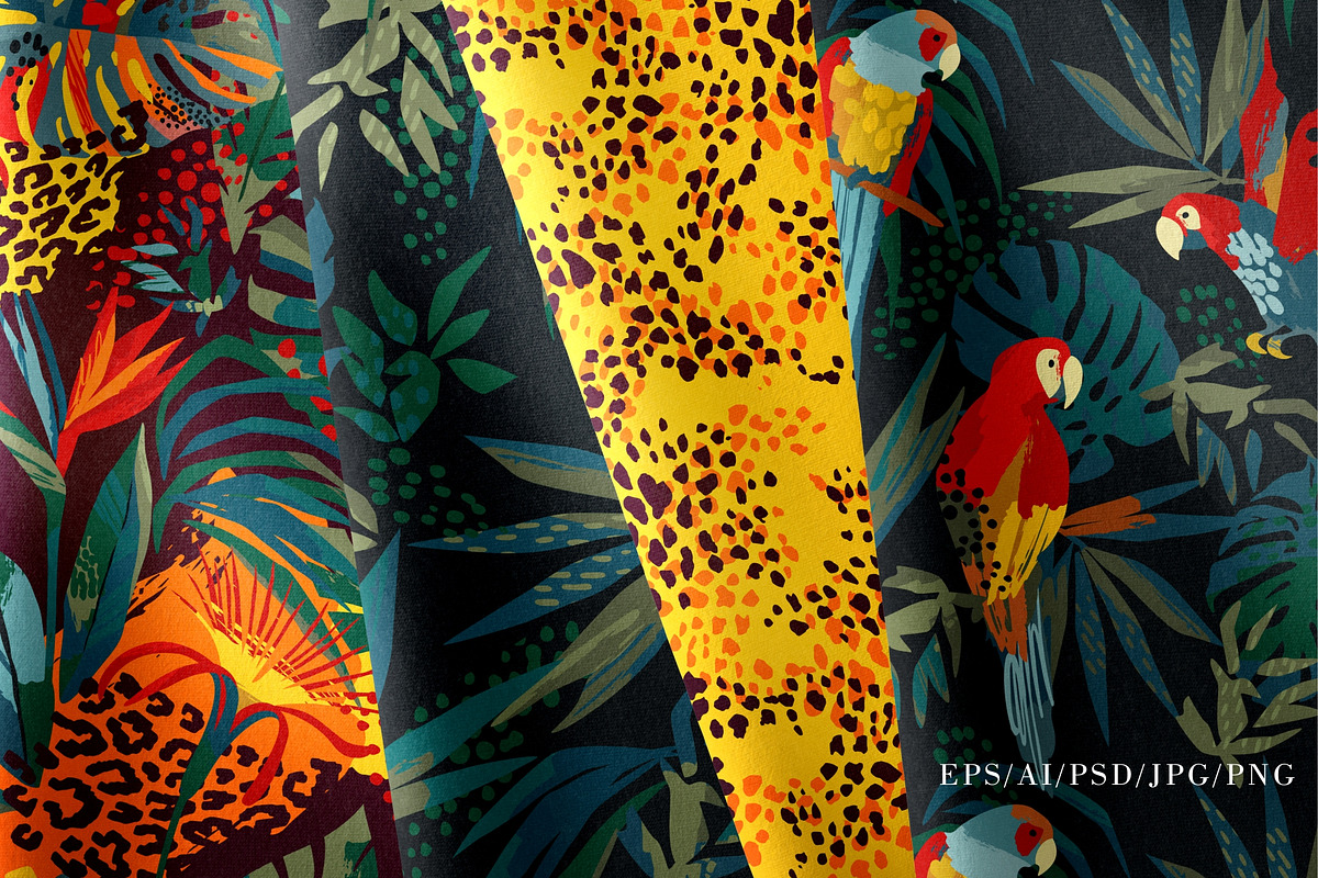 Jungle patterns & elements, a Pattern Graphic by Nadia Grapes (Photo 5 of 6)