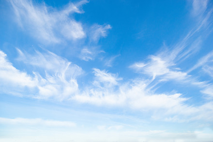 Blue sky with white soft clouds., a Nature Photo by Shootdiem