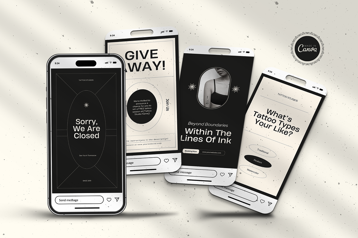 120 Tattoo Artist Instagram Template, a Social Media Template by Branding Victory STD (Photo 9 of 10)