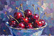 Tropical, Summer Fruit Oil Painting, a Food Illustration by PLUM&FIGS (Thumbnail 4 of 22)