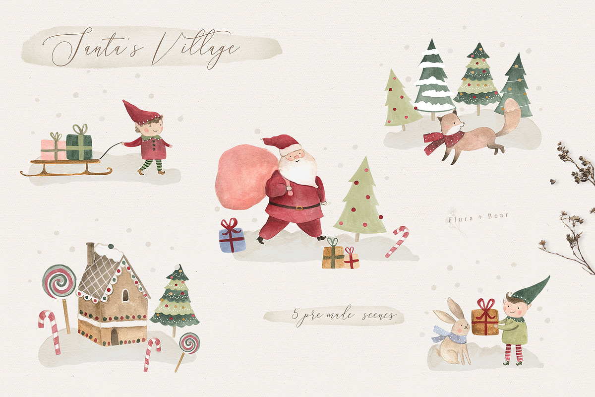 Santa's Village, an Illustration by Flora+Bear (Photo 5 of 7)