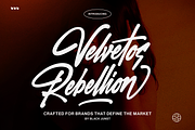 Velvetos Rebellion- Streetwear Font, a Script Font by Black Junst (Thumbnail 1 of 14)