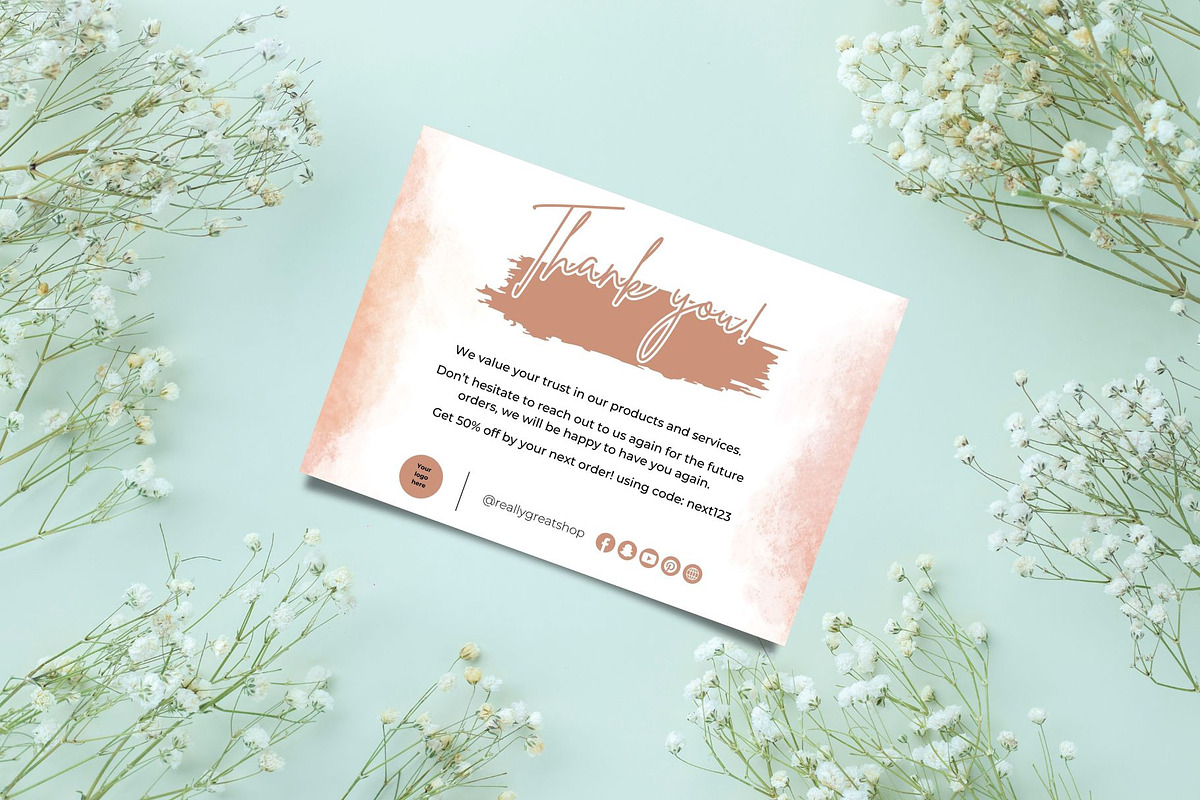 thank you card template canva, a Card Template by DesignArts (Photo 2 of 4)