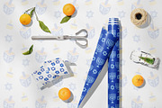 Hanukkah Clipart & Patterns Pack, a Background Graphic by Katrinelly (Thumbnail 14 of 14)