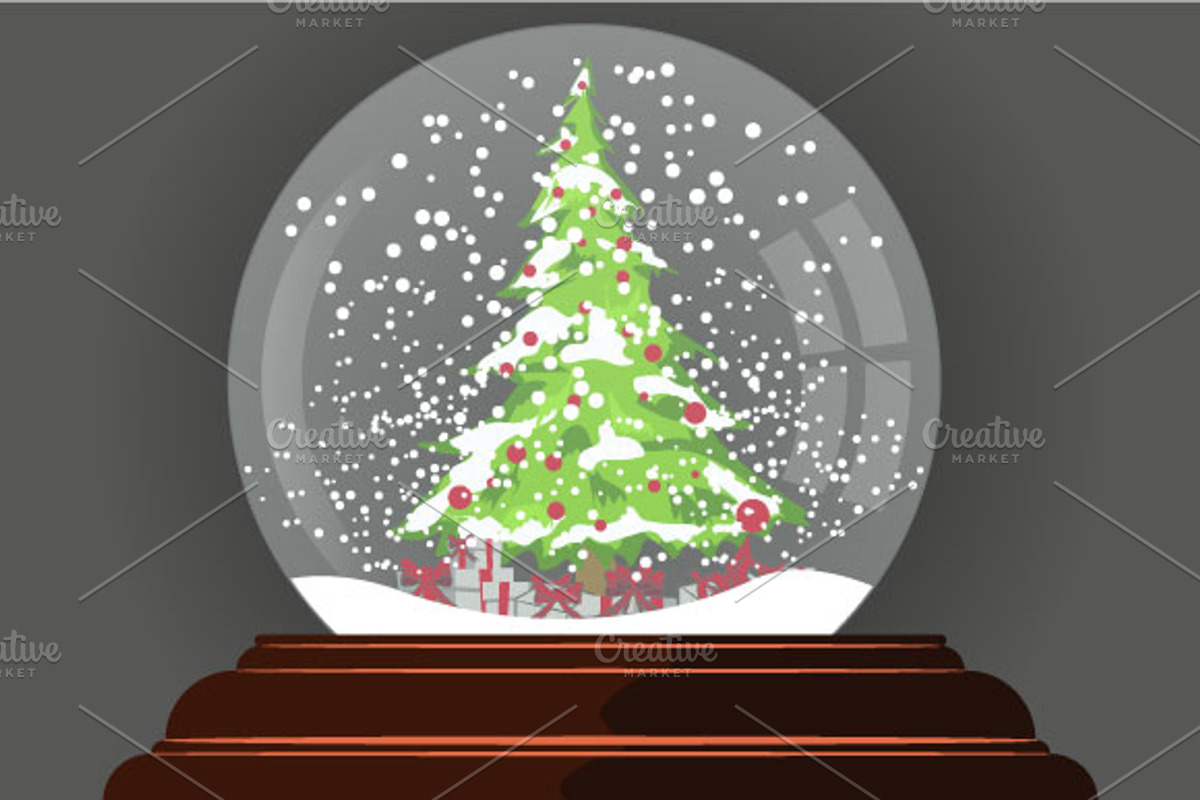 SET Snow globe - Christmas toy, a Decorative Illustration by pashigorov (Photo 6 of 12)