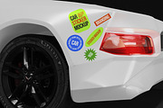 Car Sticker Mockup, a Merchandise Mockup by Unerispace (Thumbnail 3 of 3)