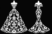 Wedding Dress Vector Pack, an Illustration by Gaye Art (Thumbnail 21 of 21)